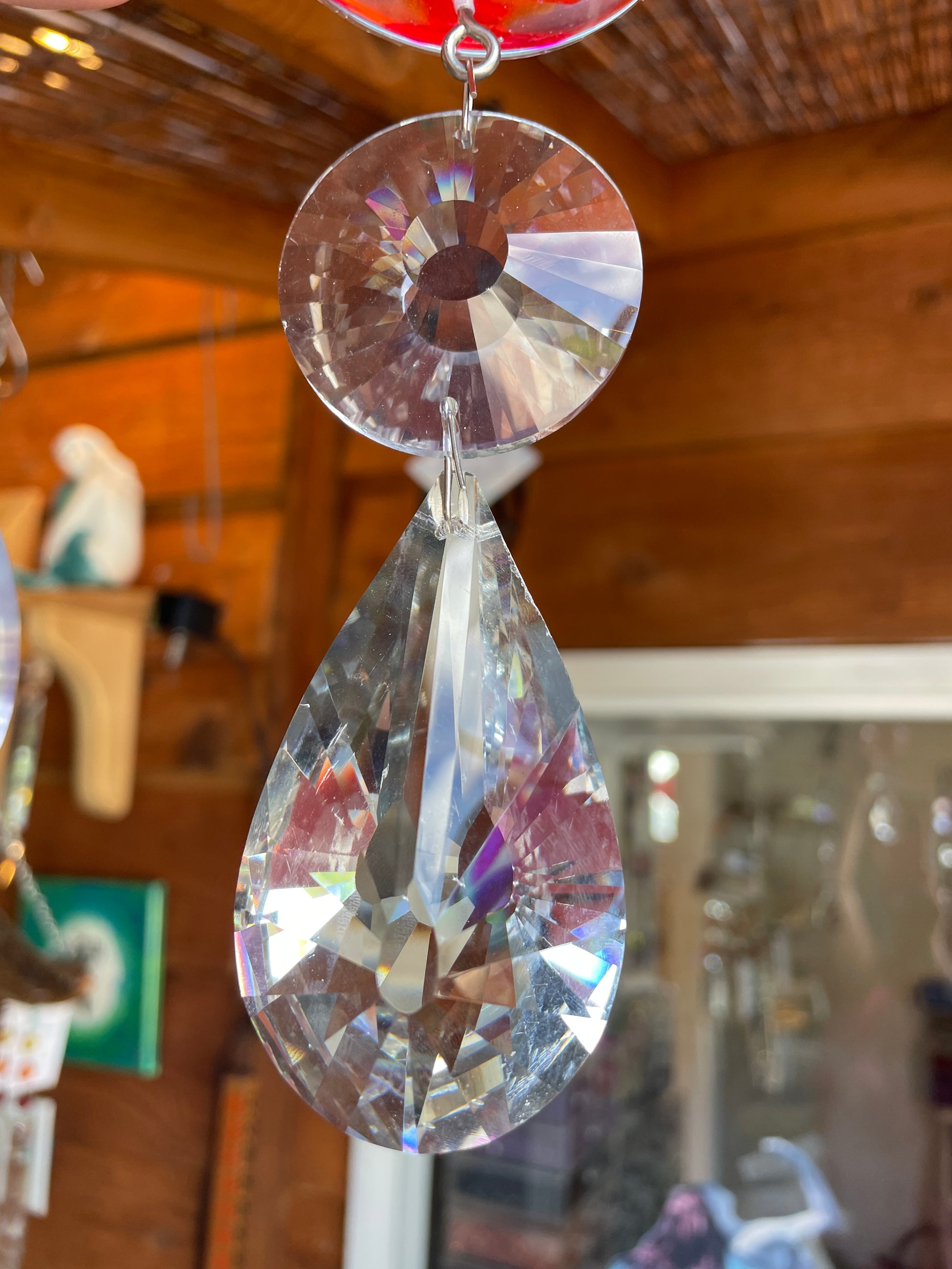 sun catching chandelier crystals