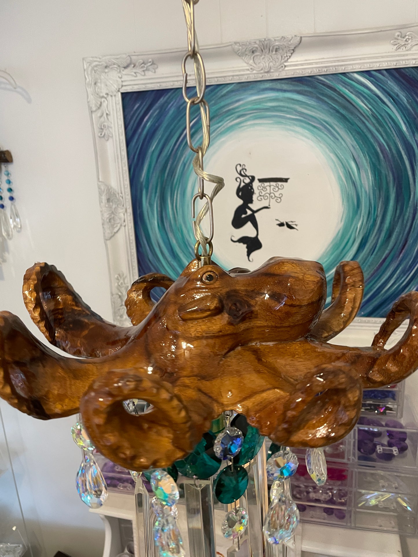 octopus chandelier dazzling driftwood