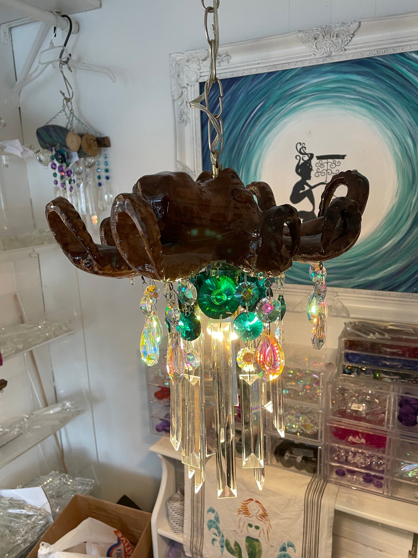octopus light fixture dazzling driftwood