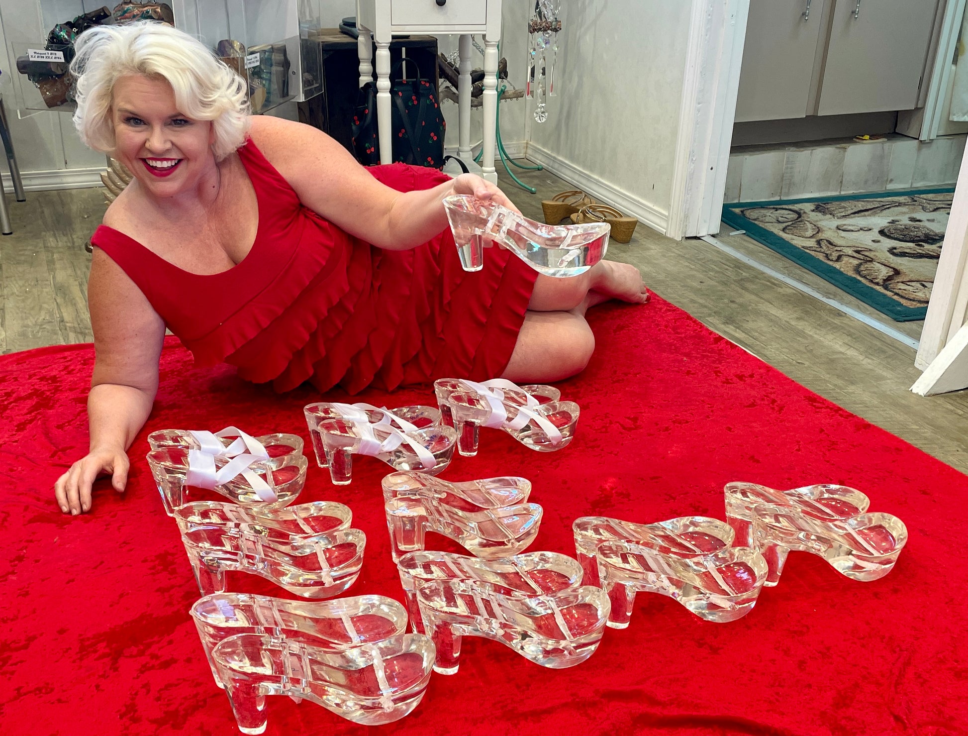 Marilyn Monroe Crystal Clear Heels Auburndale Florida handmade art