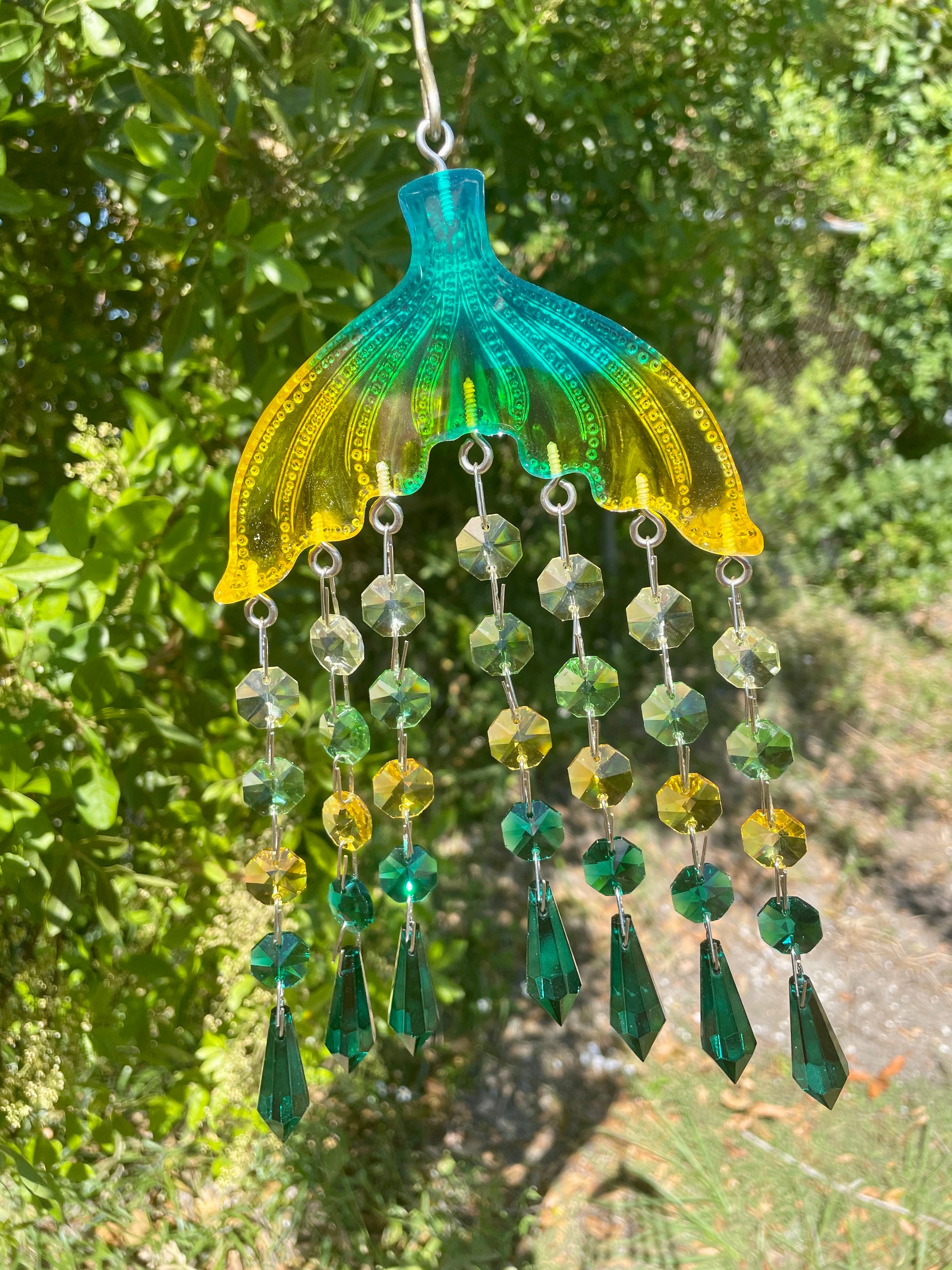 Dazzling Driftwood mermaids tail suncatchers