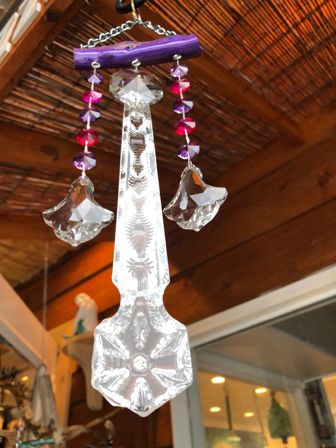 pink and purple windchime suncatcher Dazzling Driftwood