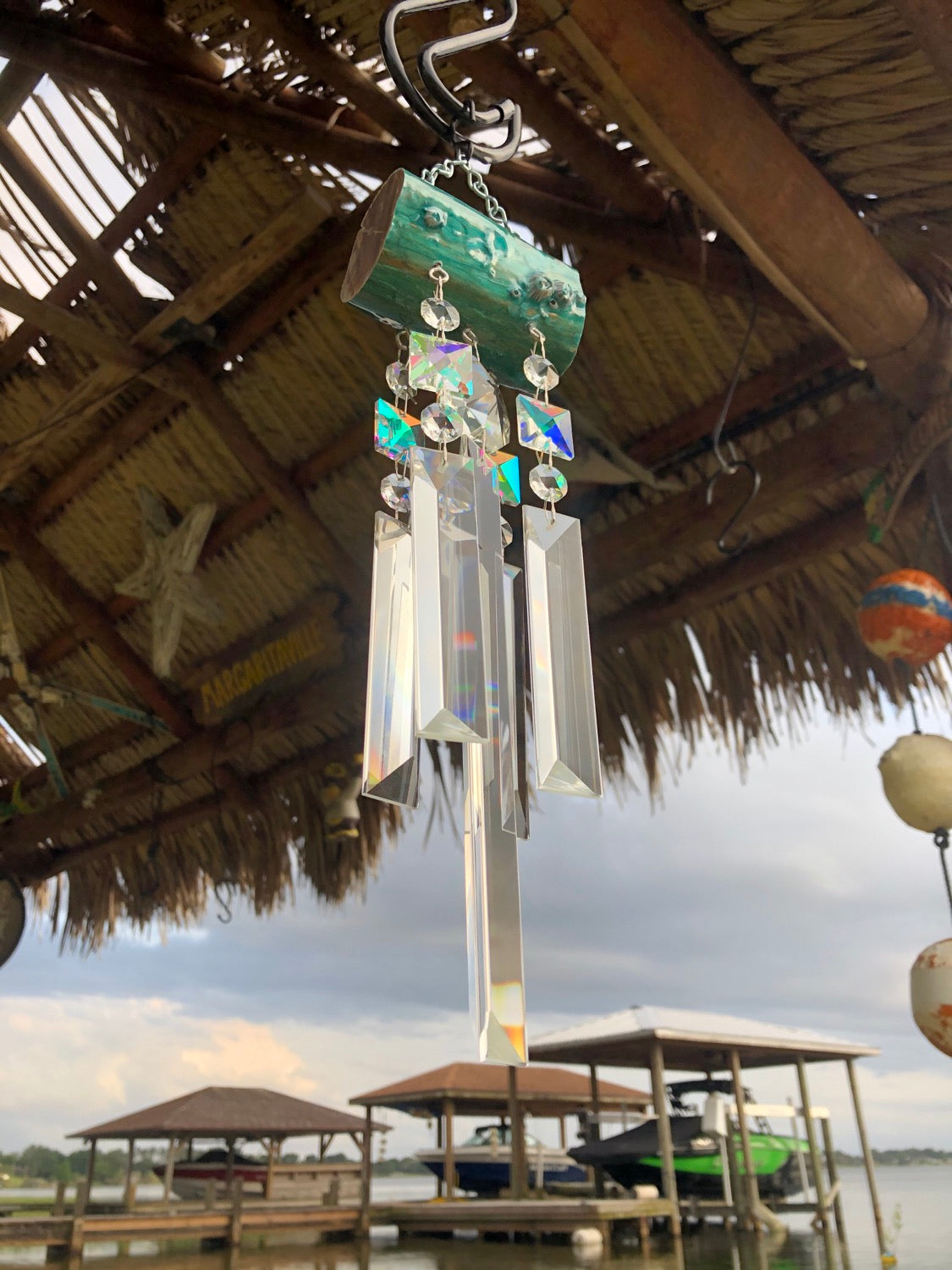 unique gifts dazzling driftwood chandelier crystal wind-chime sun-catcher