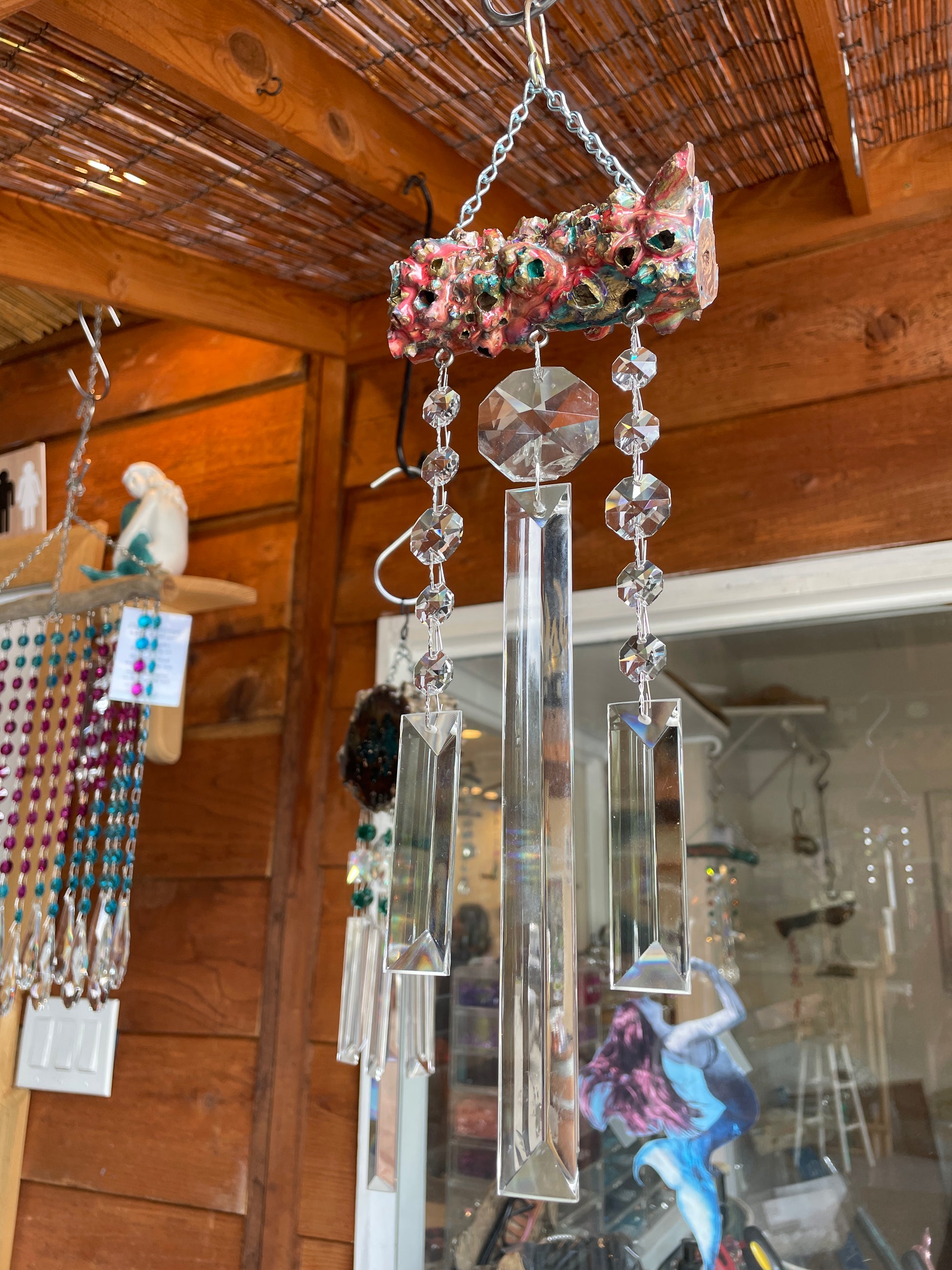Barnacle wind chime 3 with chandiler crystals