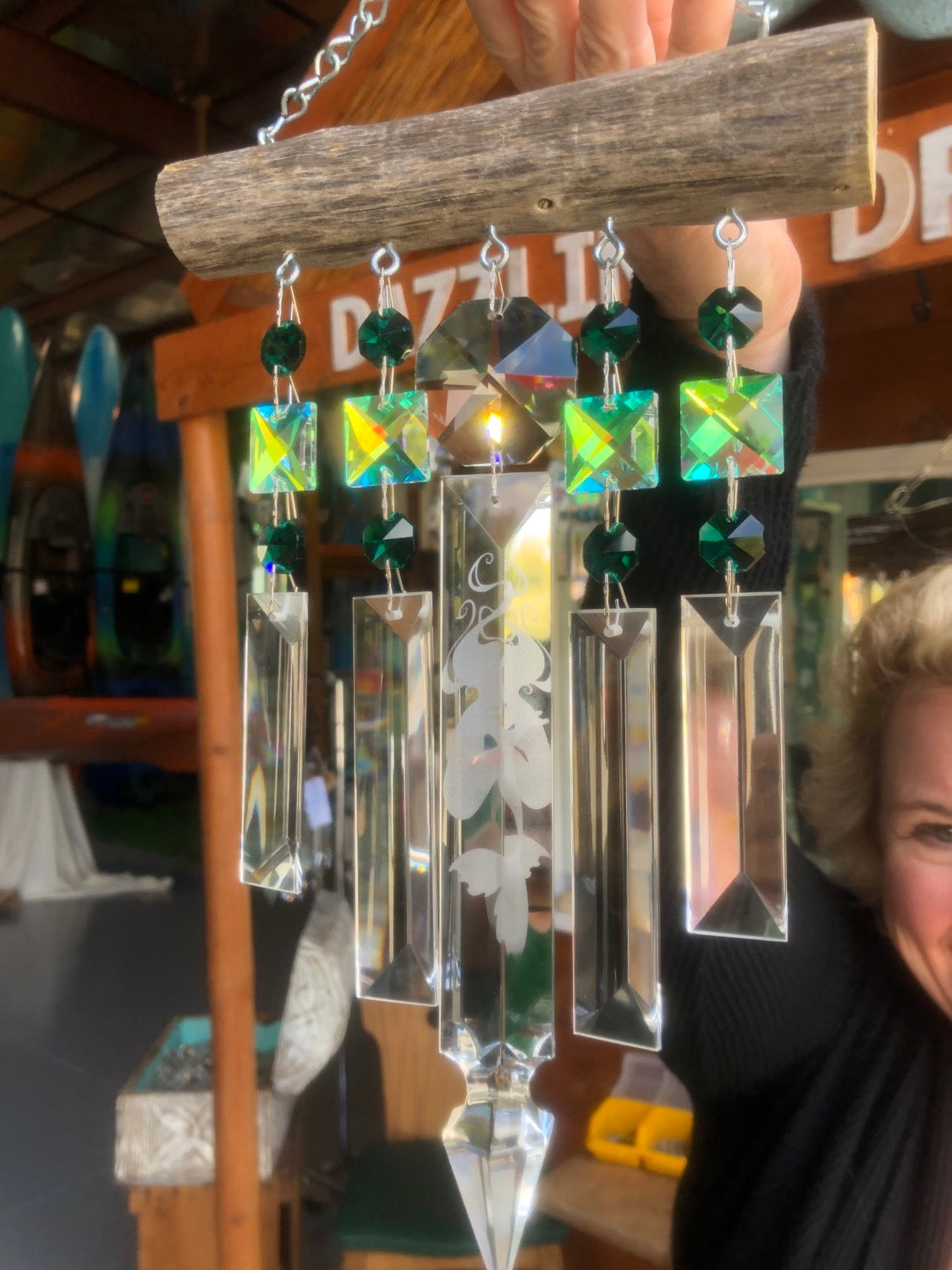 unique gifts by Dazzling Driftwood wind chime sun catchers