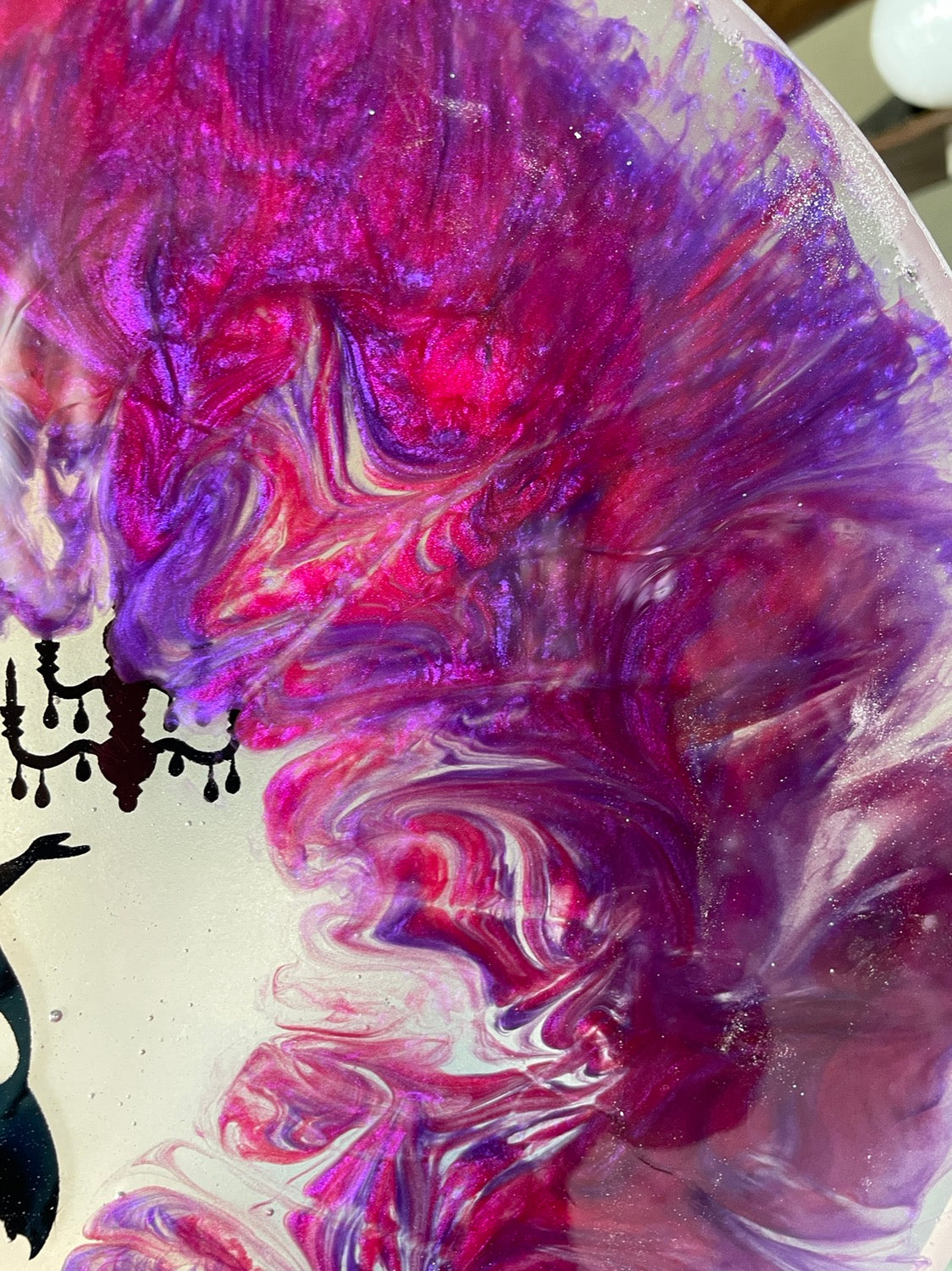 epoxy resin pigmentation mermaid disk