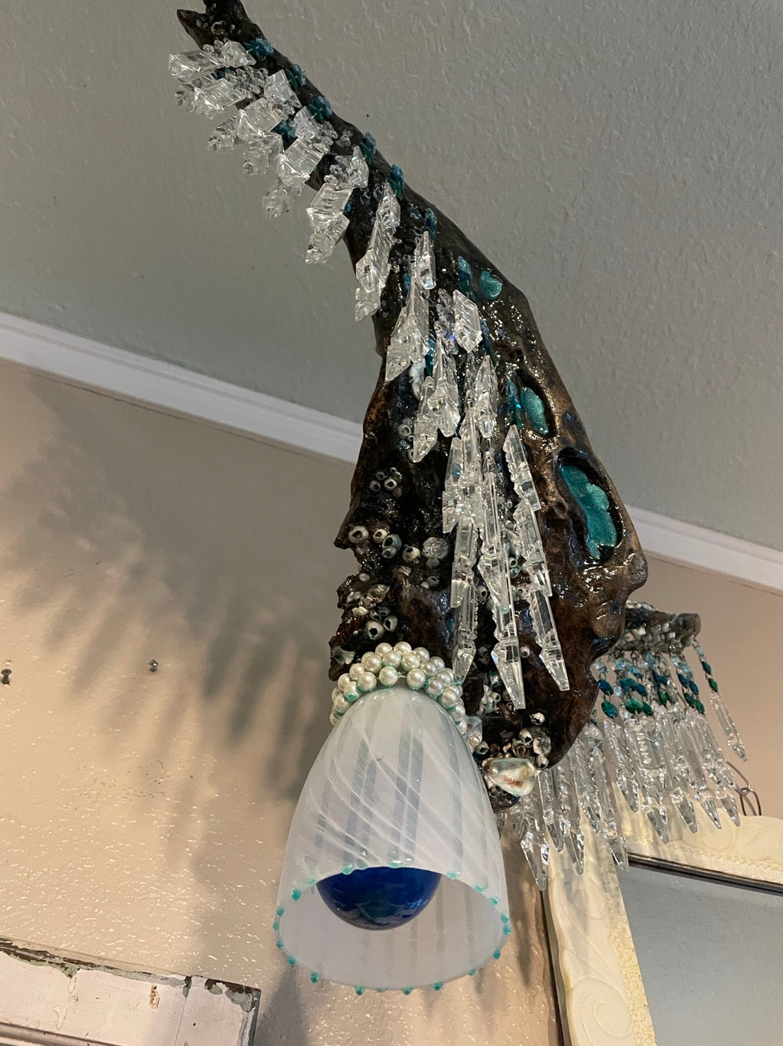 epoxy resin driftwood chandelier