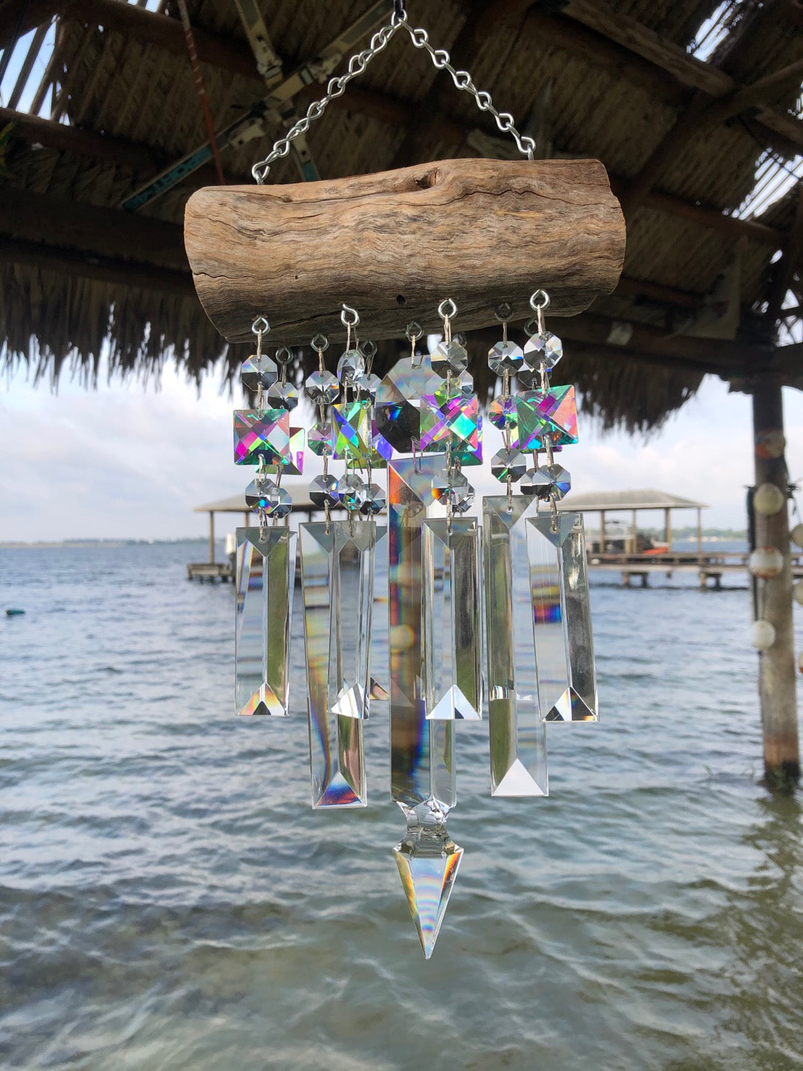 dazzling driftwood handmade wind chime sun catcher unique gifts