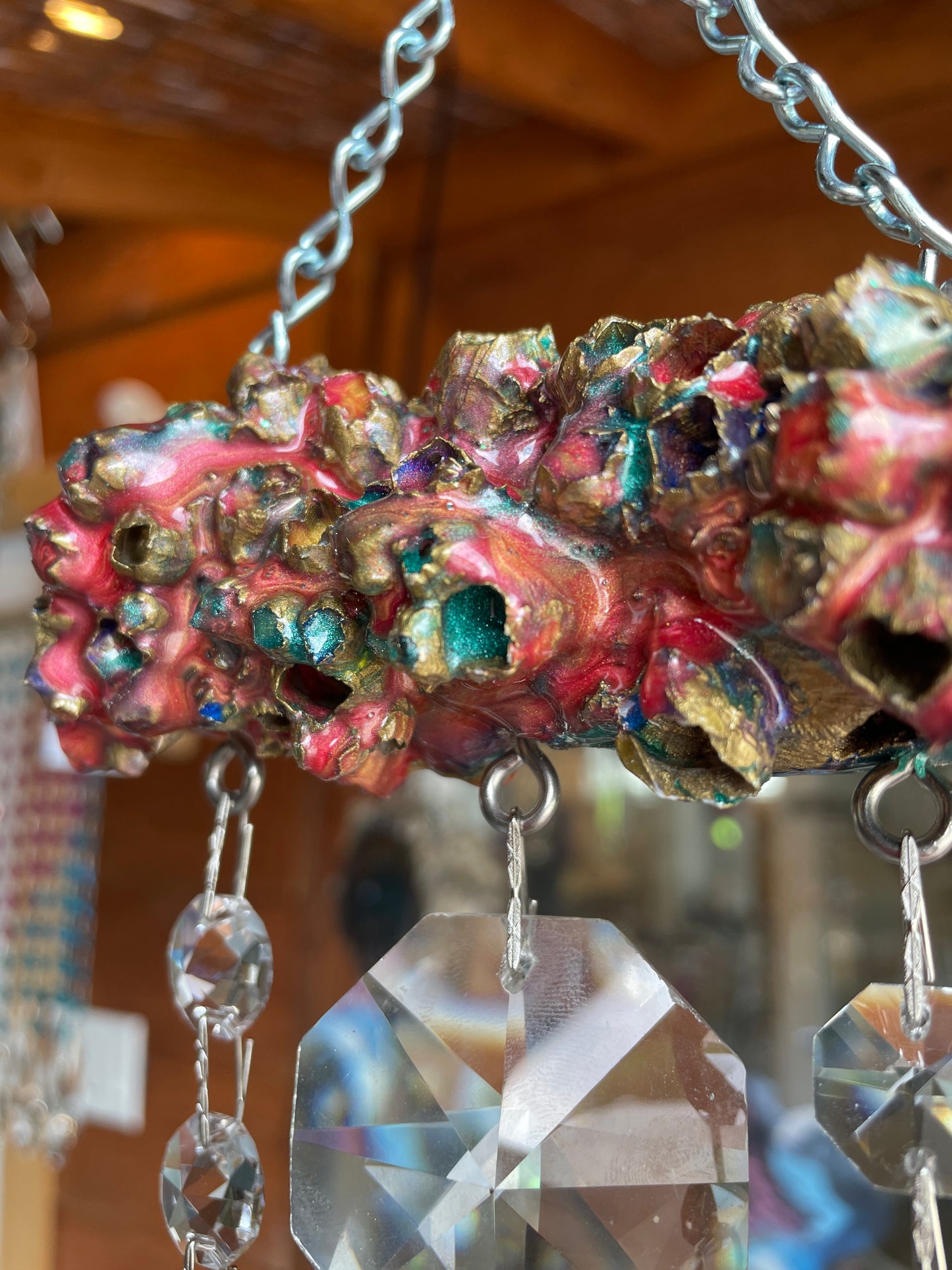 Barnacle windchime 3 with chandiler crystals