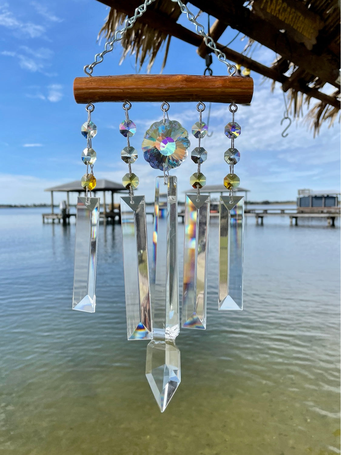 glistening epoxy resin driftwood chandelier crystal unique gifts handmade