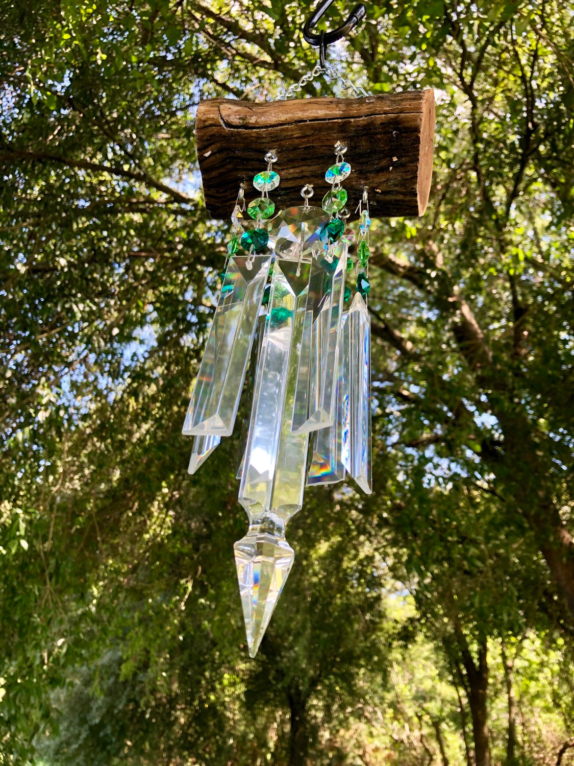 chandelier crystal wind chime driftwood art unique gifts handmade