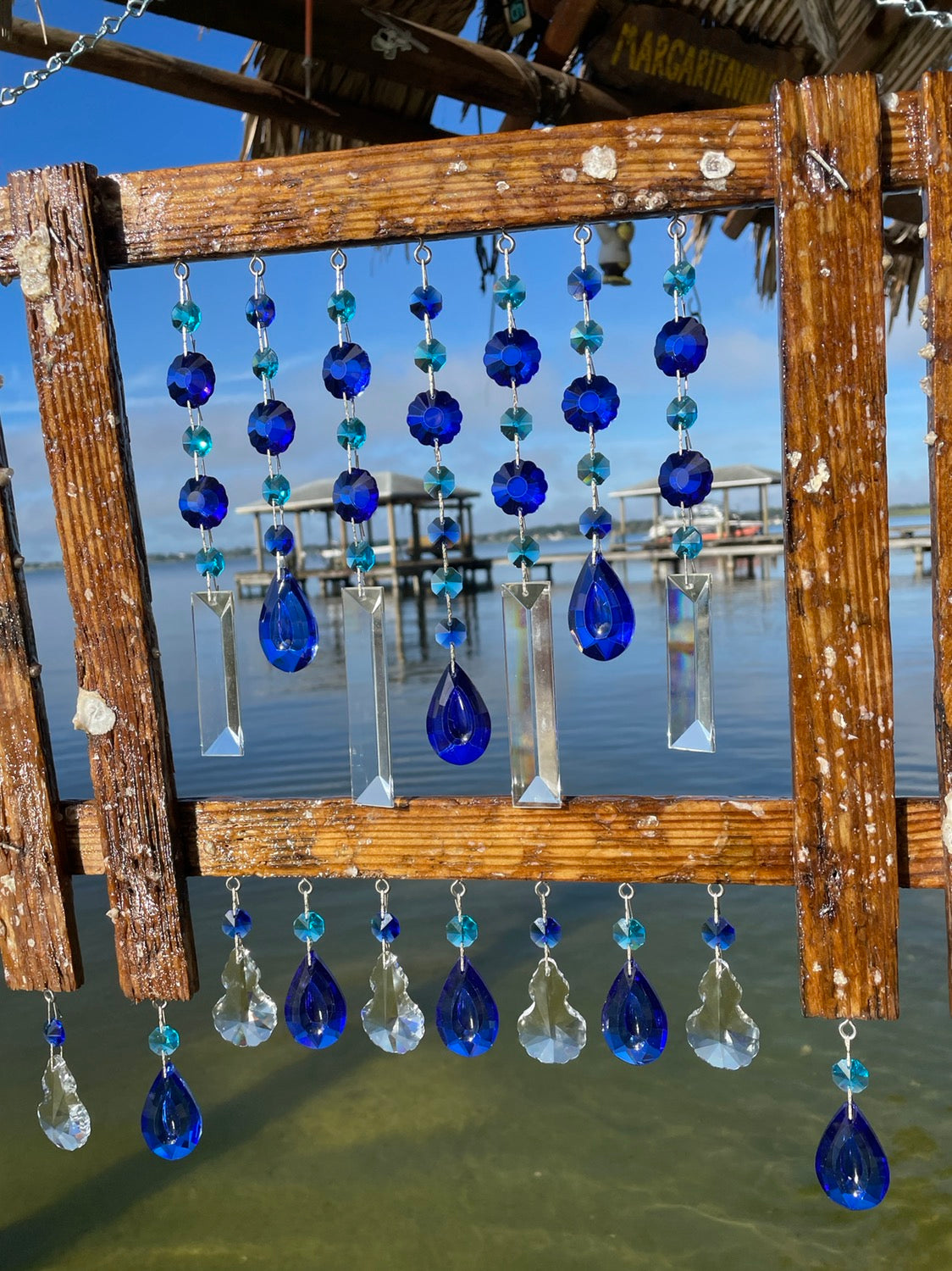chandelier crystal wind chime sun catcher art dazzling driftwood
