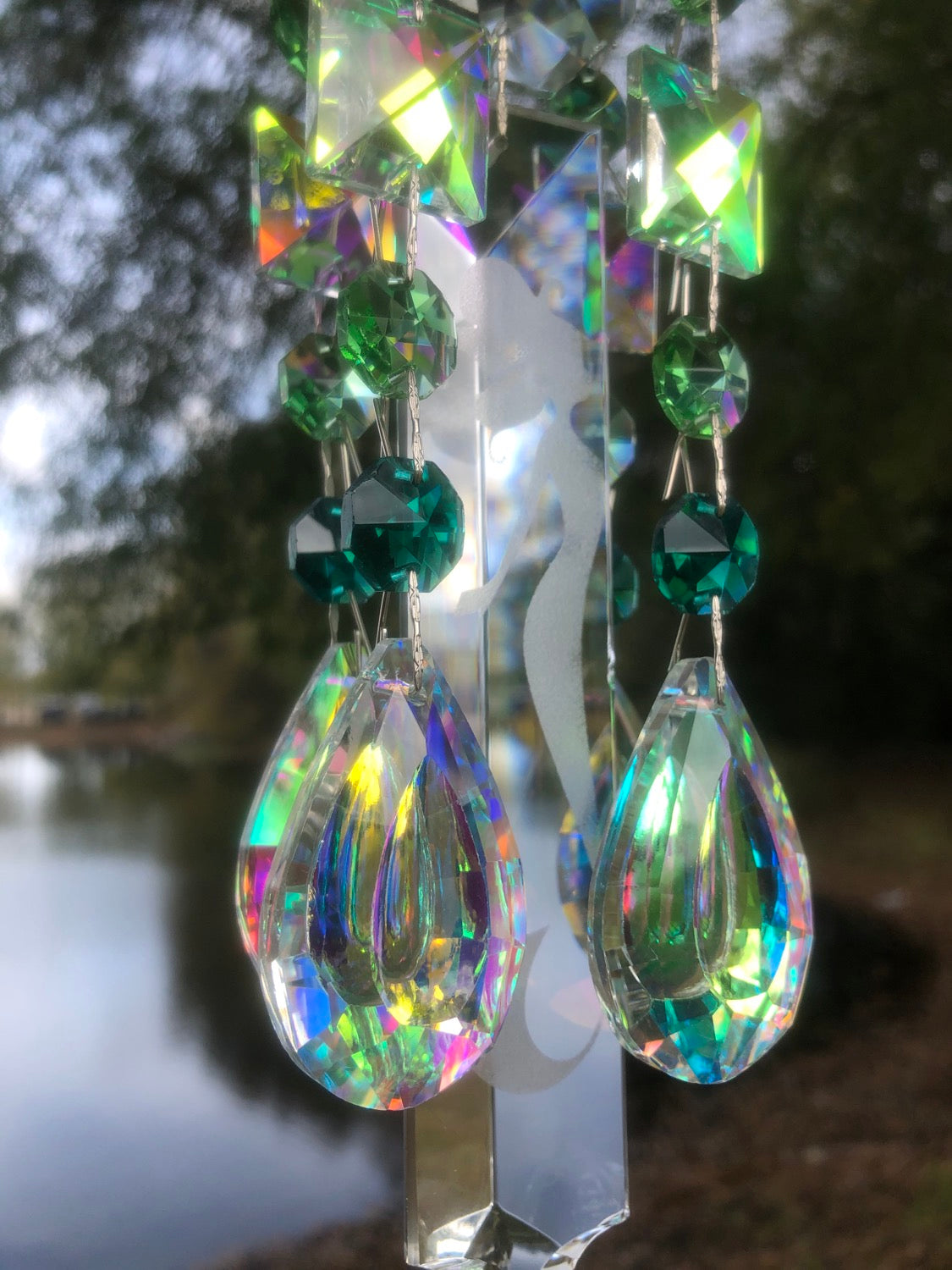 chandelier crystal wind chime sun catcher dazzling driftwood Auburndale Florida