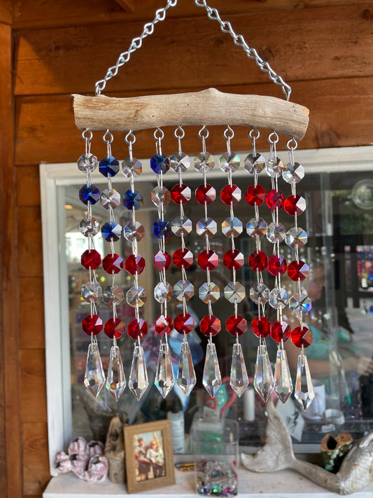 patriotic sun catcher dazzling driftwood Auburndale Florida unique gifts