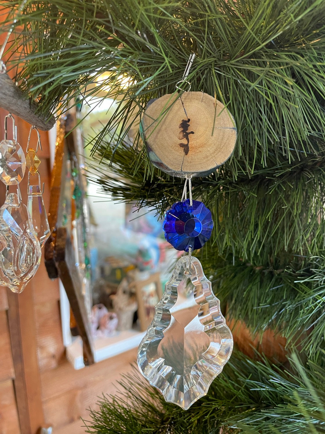 sun catching mermaid driftwood ornament 