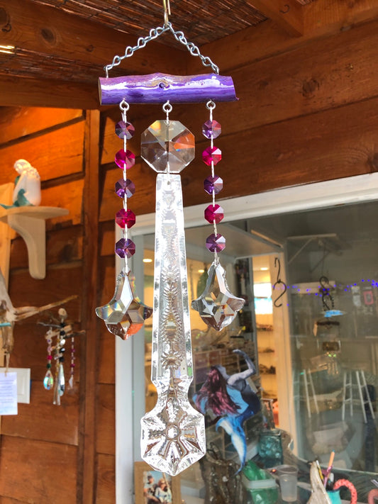 handmade windchime suncatcher by Dazzling Driftwood