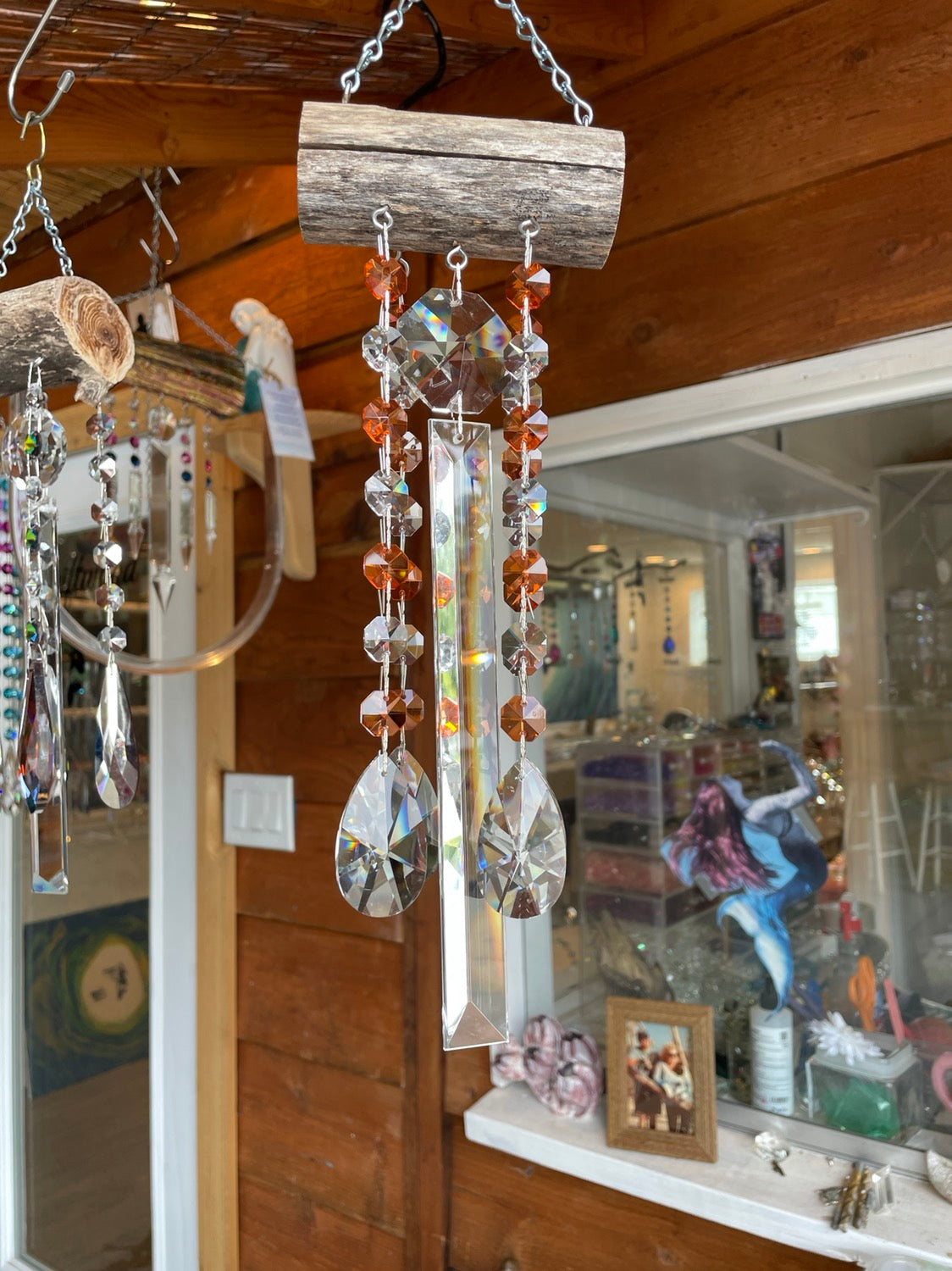 chandelier crystal wind chime sun catcher dazzling driftwood Auburndale Florida