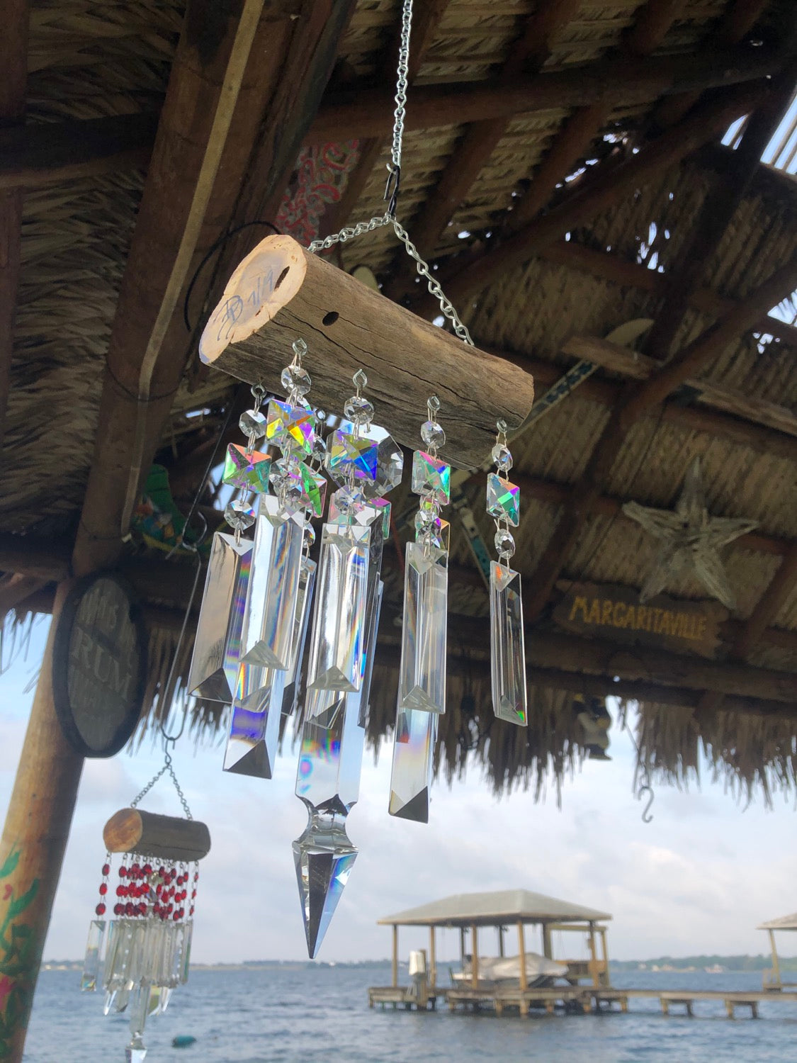 handmade wind chime sun catcher dazzling driftwood Auburndale Floirda