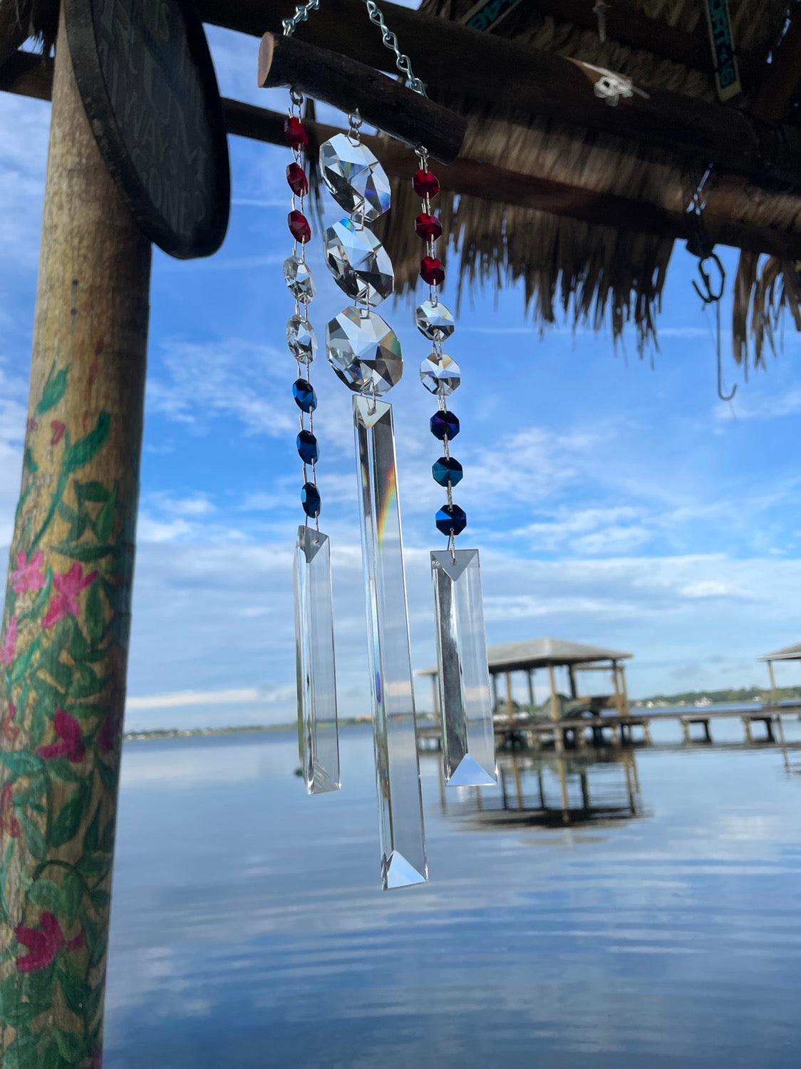 wind-chime hand made art dazzling driftwood