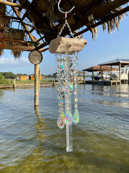 Dazzling Driftwood unique gifts chandelier crystal windchime sun catcher Auburndale Florida