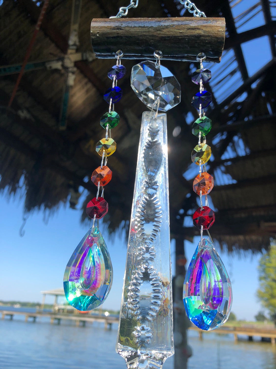 chandelier crystal wind-chime unique gifts dazzling diftwood