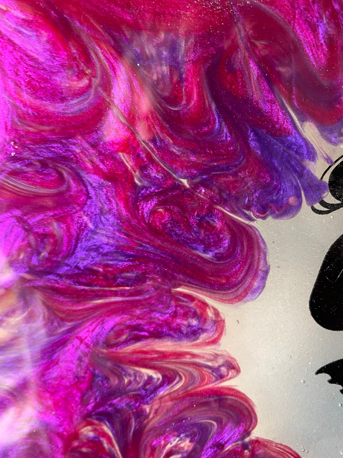 epoxy resin purple pink mermaid disk