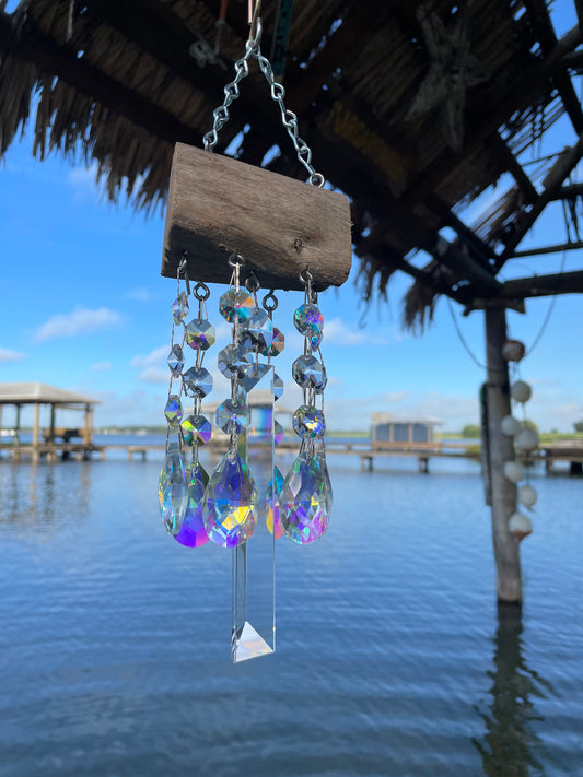 Dazzling Driftwood handmade wind chime sun catcher Auburndale Florida