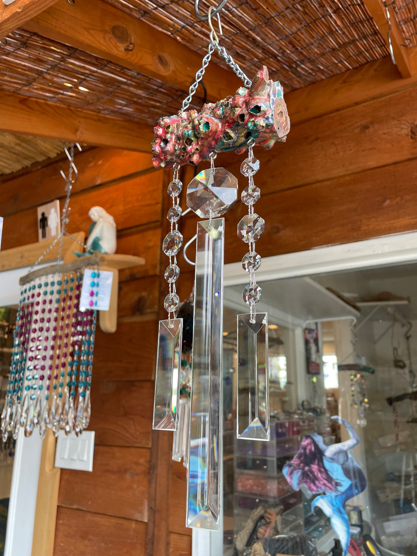 Barnacle windchime 3 with chandiler crystals