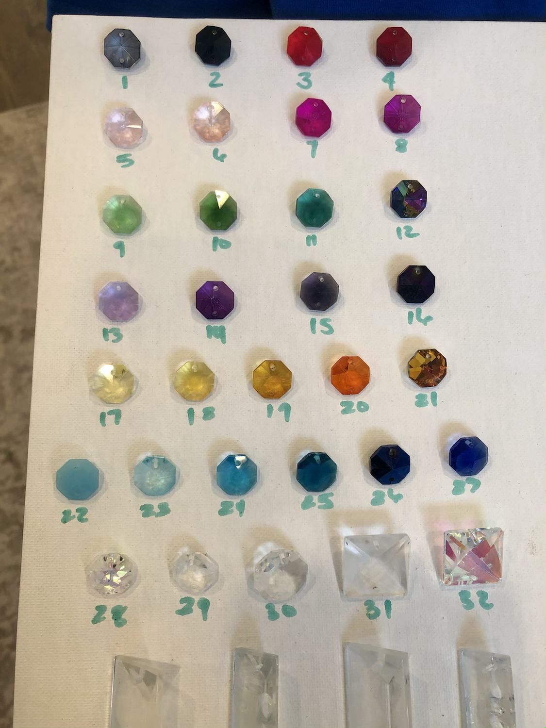 chandelier crystals color options