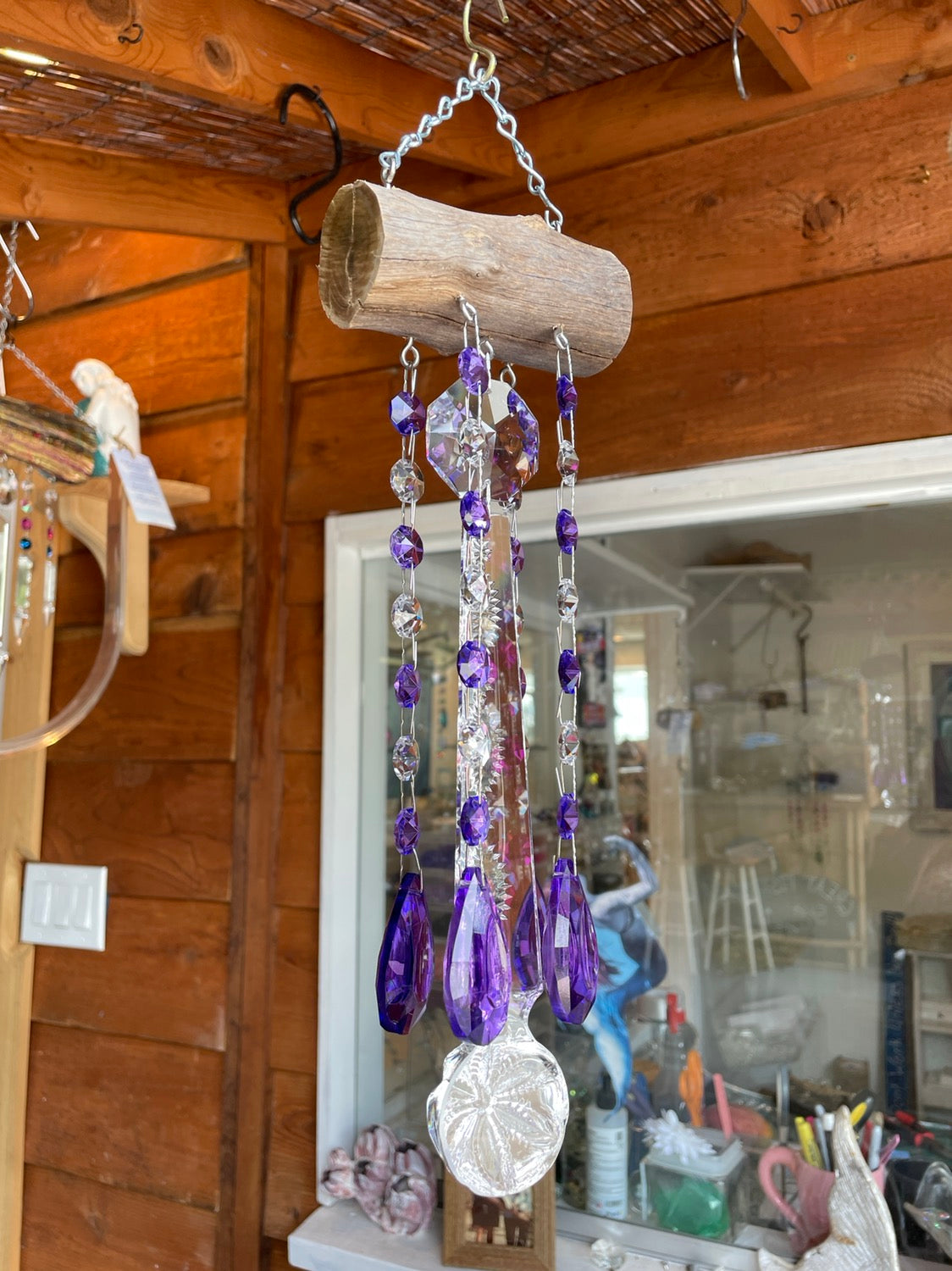 unique hadnmade wind chime sun catcher Dazzling Driftwood