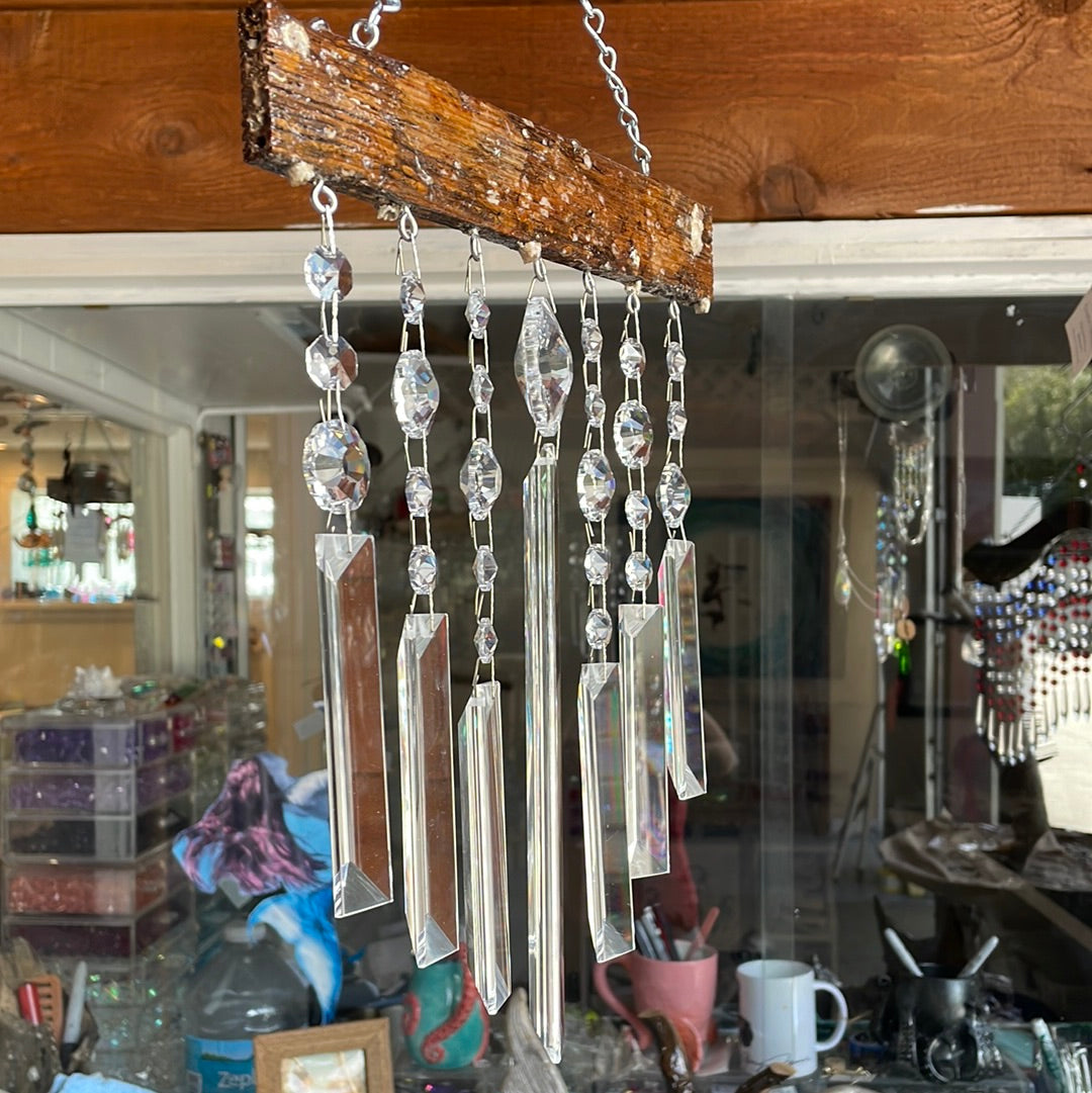 wind-chime sun-catcher dazzling-driftwood lobster-trap handmade-art unique-gift