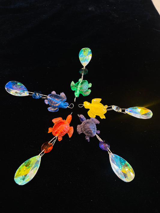 epoxy resin Sea turtles sun catching ornaments