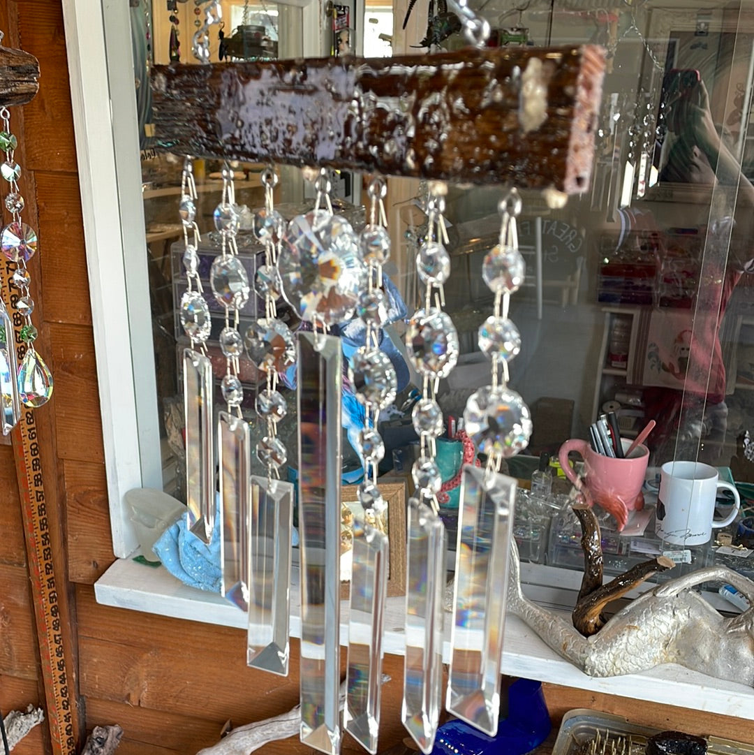 epoxy-resin lobster-trap wind-chime sun-catcher dazzling-driftwood handmade-art