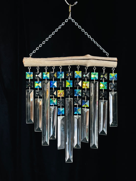 Dazzling Driftwood handmade windchime suncatcher