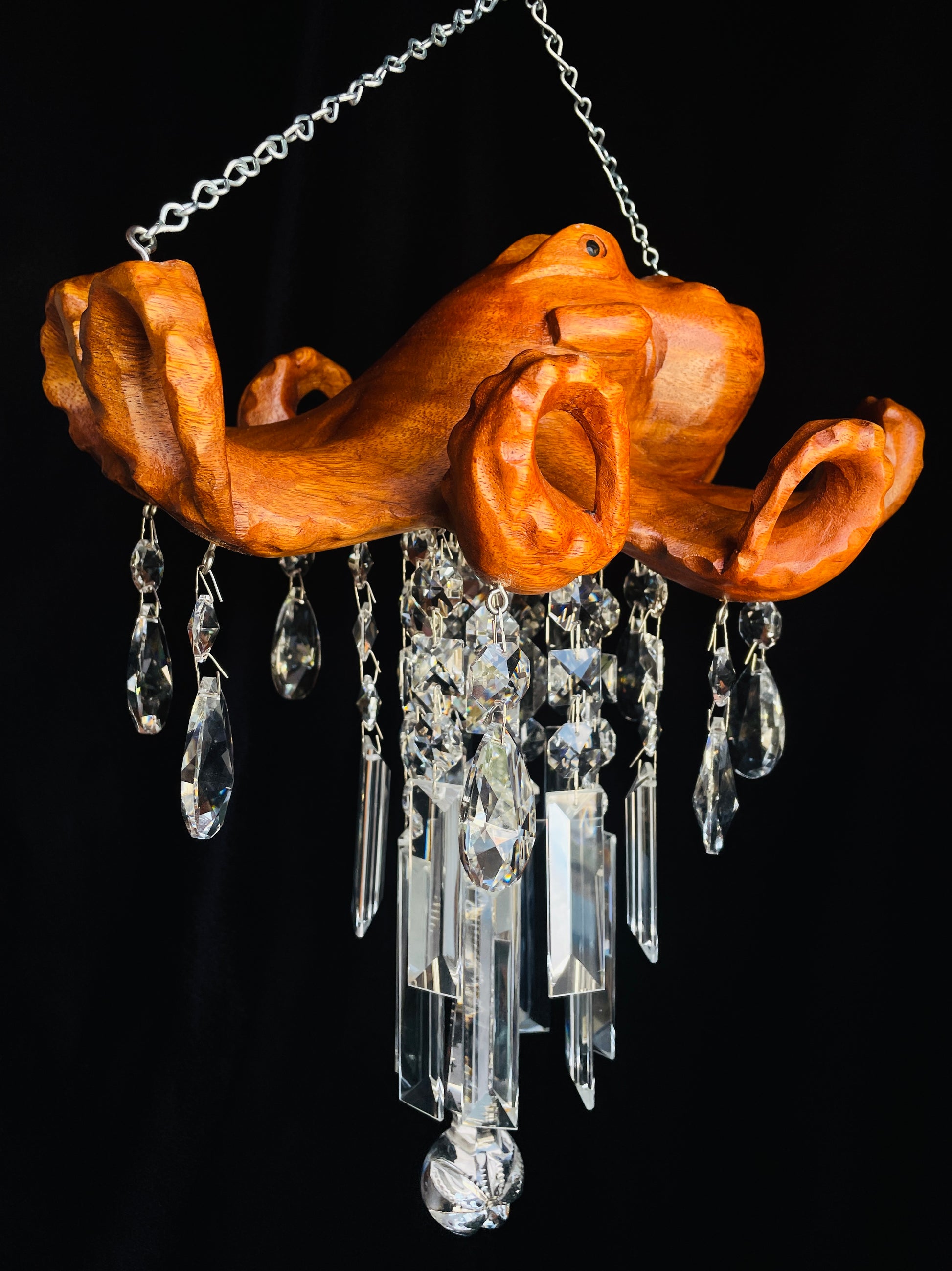 handcarved octopus windchime sun catcher by Dazzling driftwood