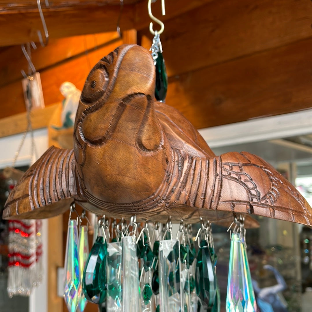 dazzling driftwood sea turtle wind chime art handmade
