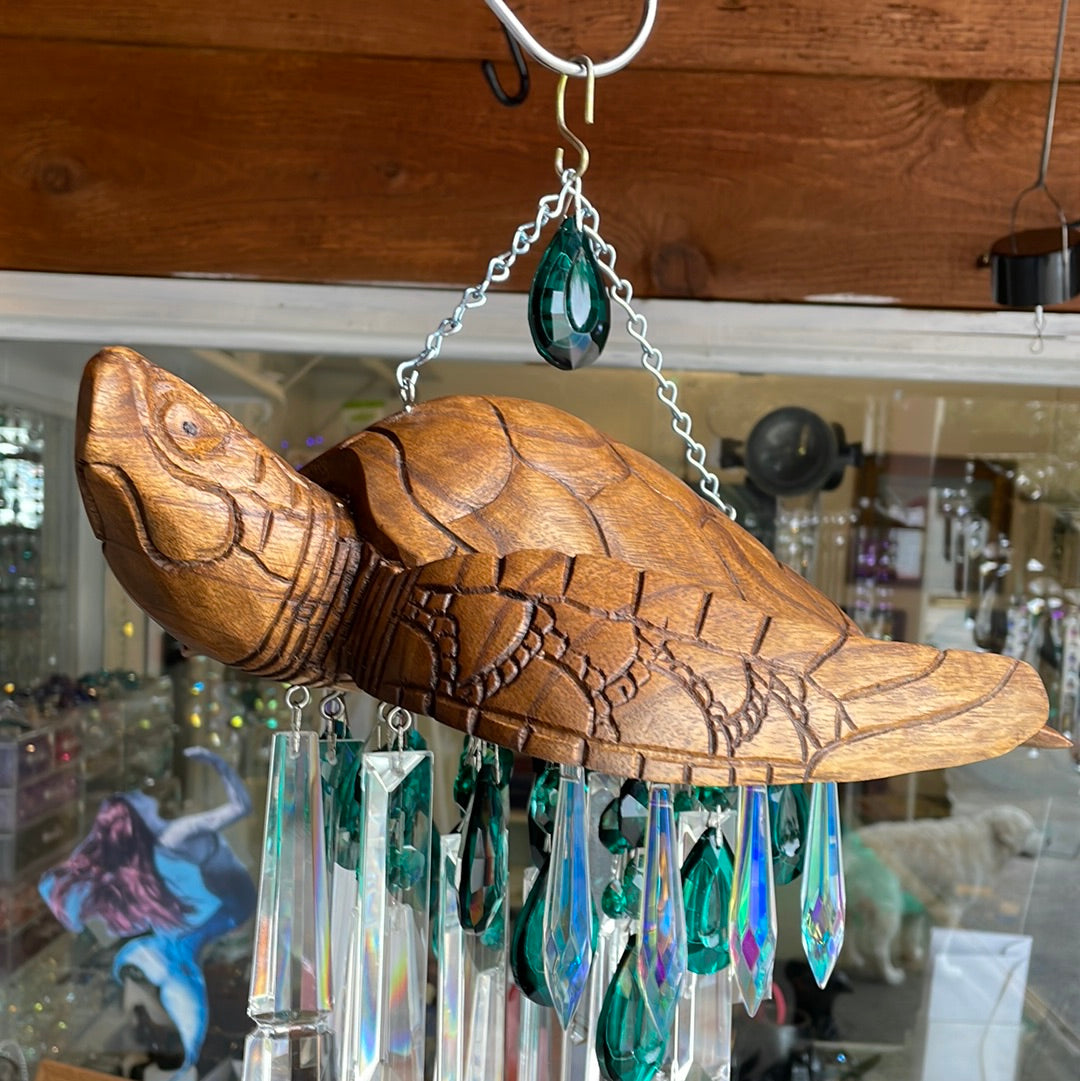 hand-carve-sea-turtle wind-chime dazzling-driftwood unique gifts art
